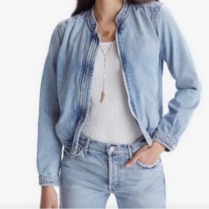 MOTHER SUPERIOR The Quad Denim Bomber Jacket Small